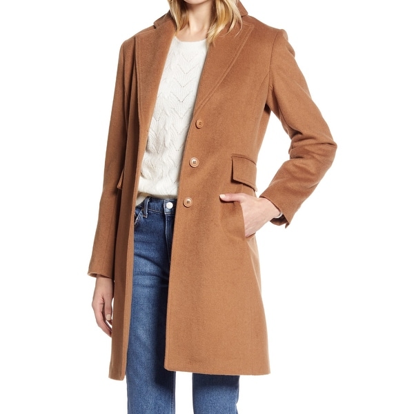 Halogen Womens Coats Beige Size 16 Notched-Lapel Single-Breasted. Opens flyout.