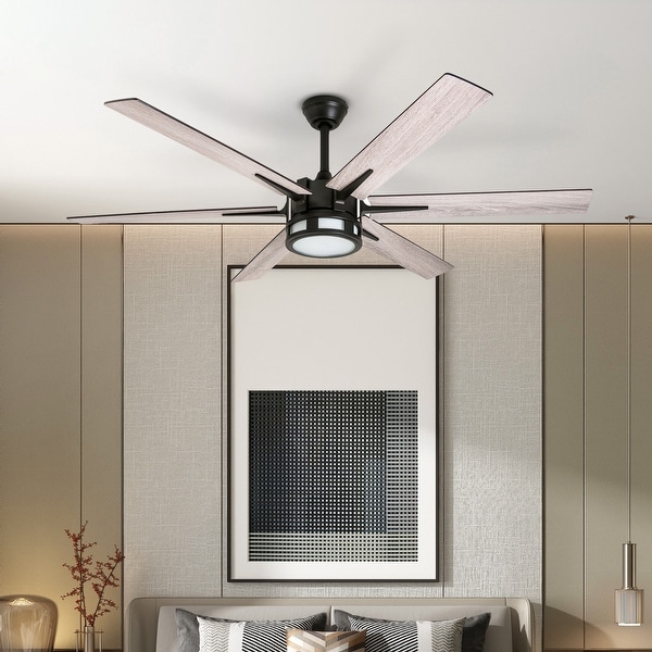 Honeywell Kaliza LED 6-blade 56-inch Espresso Ceiling Fan with Remote. Opens flyout.