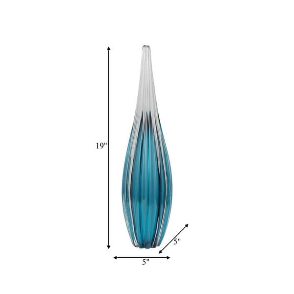 dimension image slide 3 of 4, Sagebrook Home Artisan Abstract Paperweight Glass Modern Sculpture