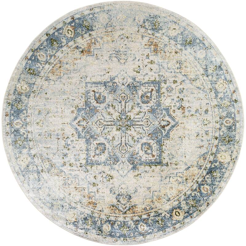 Livabliss Lillian Traditional Medallion Washable Area Rug