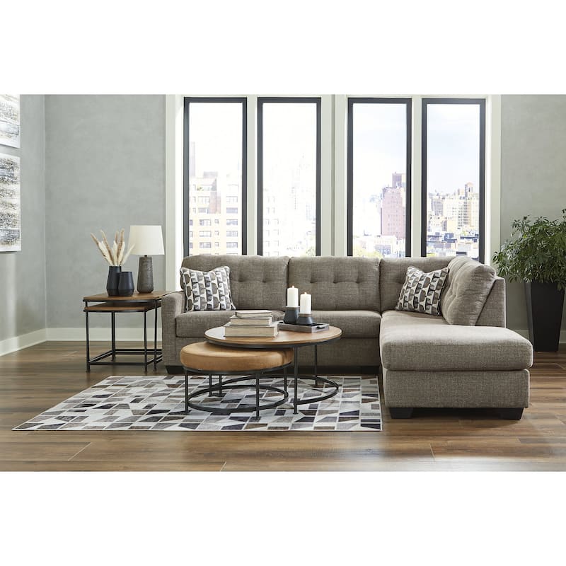 Signature Design by Ashley Mahoney 2-Piece Sectional with Chaise - 105"W x 90"D x 37"H