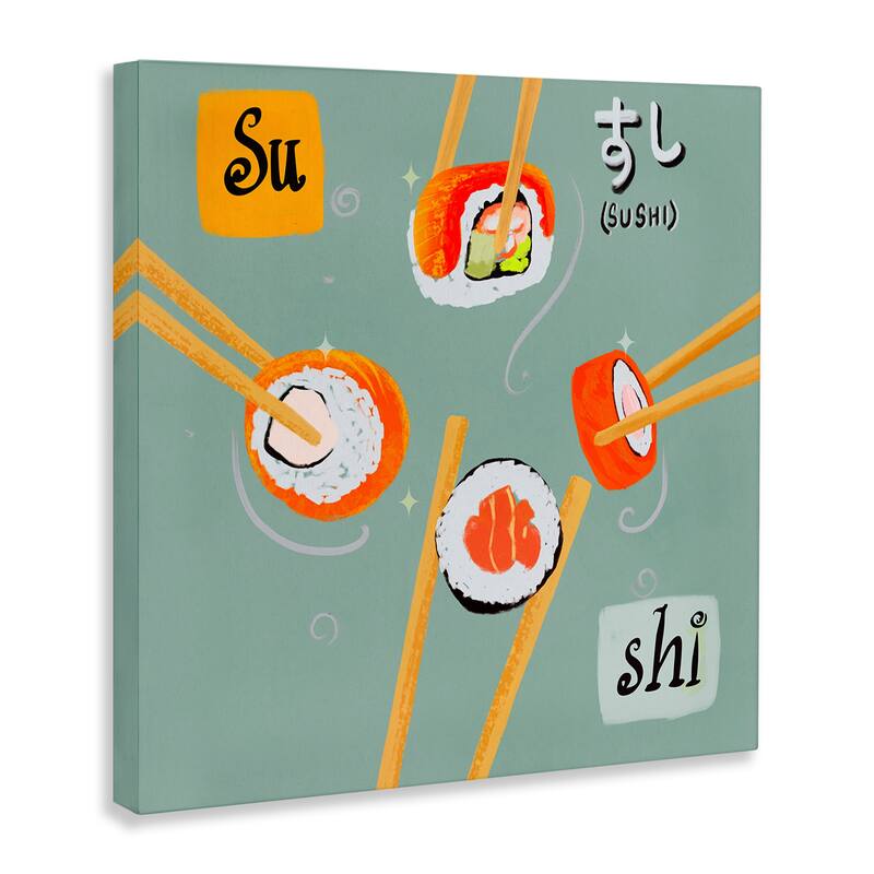 Stupell Tasty Sushi Party Gathering Canvas Wall Art Design By Juliet Rose Philips