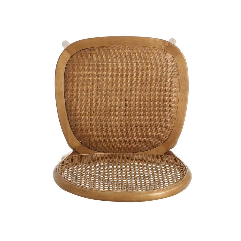 Light Brown Rattan Chair Leisure Chair Office Chair with Round Backrest, Dining Chair Meeting Room Chair Reception Chair
