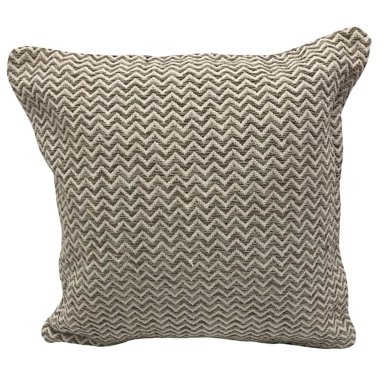 Sevita Beige and White Chevron Throw Pillow
