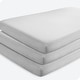 preview thumbnail 40 of 58, Bare Home Solid Ultra-Soft Crib Fitted Sheet Crib - 3 Pack - Cloud Grey