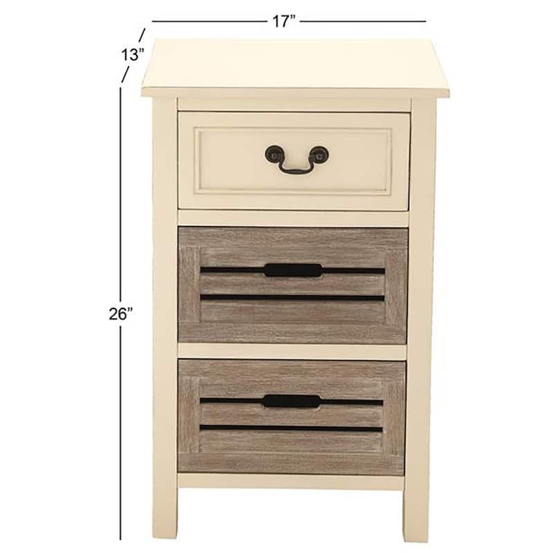 The Gray Barn Miranda 3-drawer Solid Wood Two-tone Nightstand