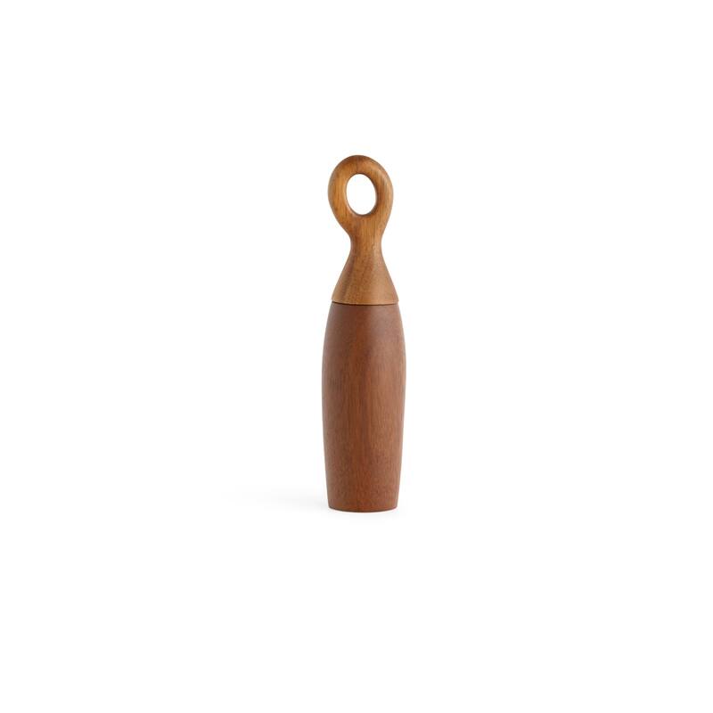 Nambe Portables Acacia Wood Salt or Pepper Mill - 2.5" x 10" x 2.75" - 2.5" x 10" x 2.75" - Brown - 1 Piece