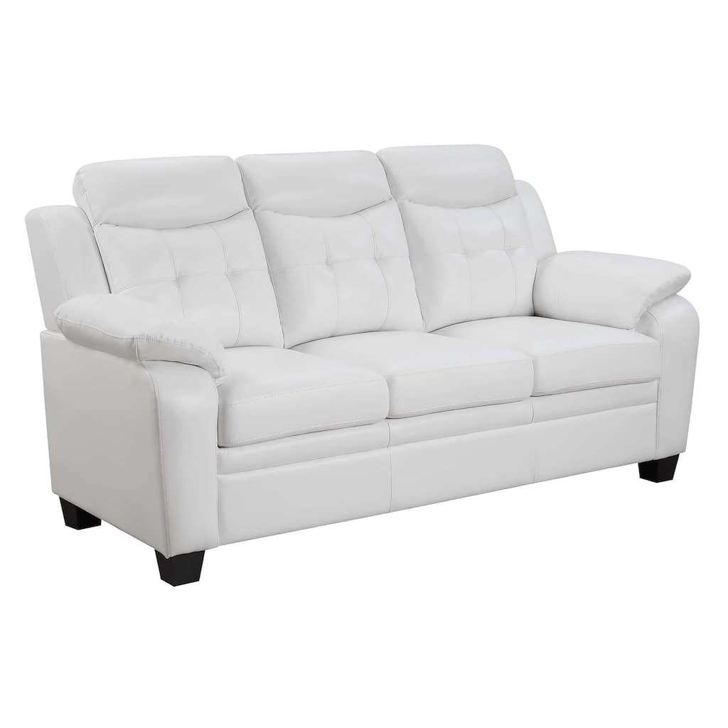 Finley Contemporary Leatherette Padded Arm Tufted Upholstered Sofa