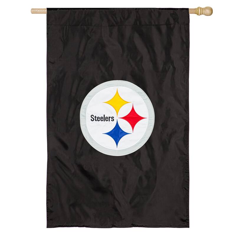 Applique Flag, House Size, Pittsburgh Steelers