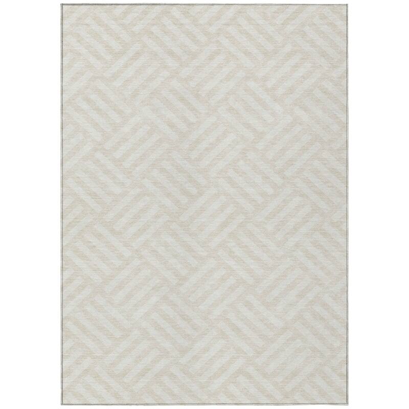 Machine Washable Indoor/ Outdoor Chantille Contemporary Geo Rug