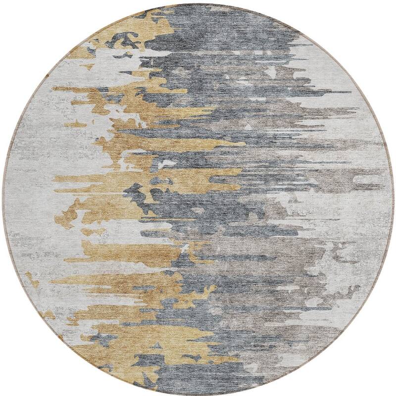 HomeRoots Abstract Transitional Rectangle Outdoor Rug