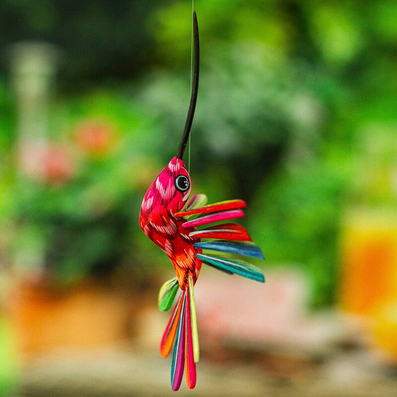 Novica Handmade Festival Plumage Wood Alebrije Ornament