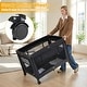preview thumbnail 10 of 18, Gymax Portable Baby Playard w/Soft Mattress Breathable Mesh Sides