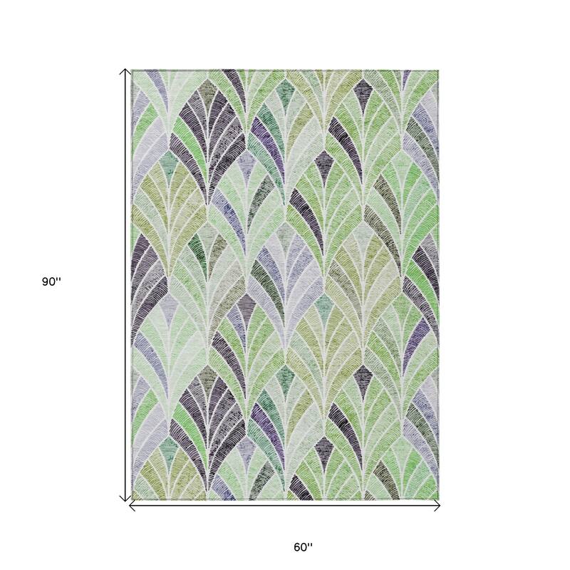 HomeRoots Geometric Transitional Rectangle Outdoor Rug
