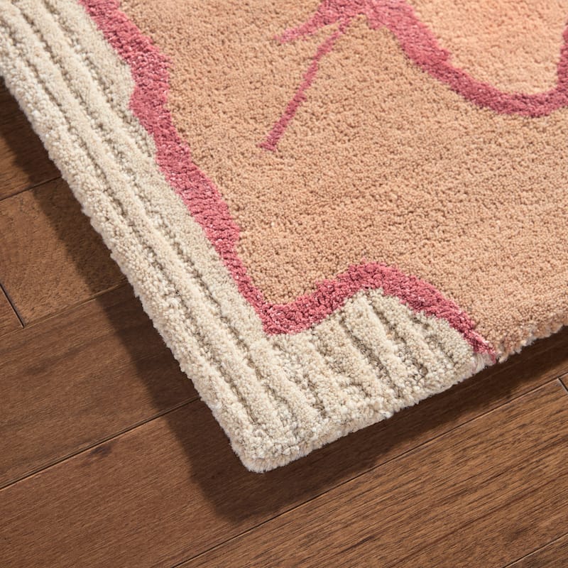 NICOLE MILLER NEW YORK Flora Grandeur Bloom Handcrafted Wool Area Rug