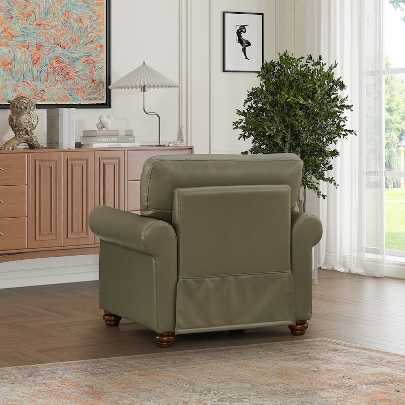 Modern Lounge Chair PU Leather Accent Chair Single Sofa Armchair