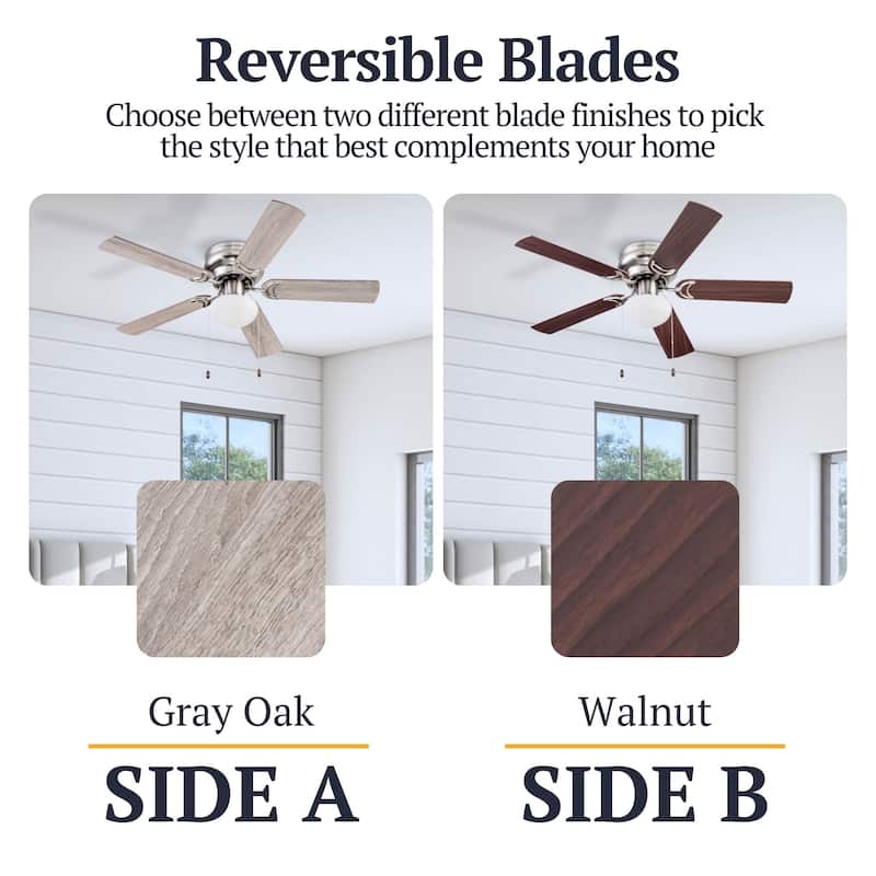 44" Prominence Home Alvina Satin Nickel Traditional Indoor LED Ceiling Fan with Light, Pull Chain