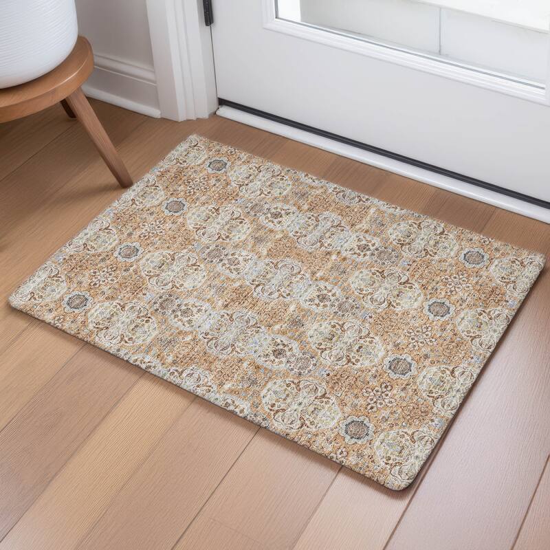 Machine Washable Indoor/ Outdoor Global Budden Chantille Rug