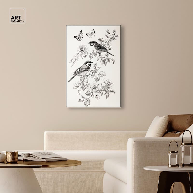 Perched Pair I Canvas by Art Remedy