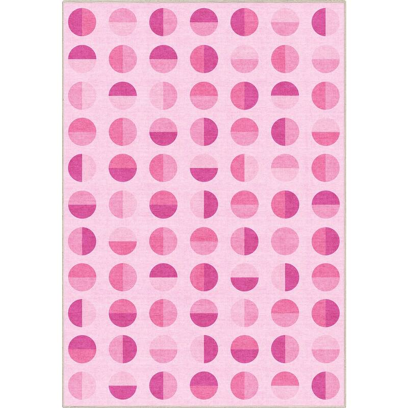 Well Woven Apollo Split Dot Mid-Century Modern Flat-Weave Area Rug
