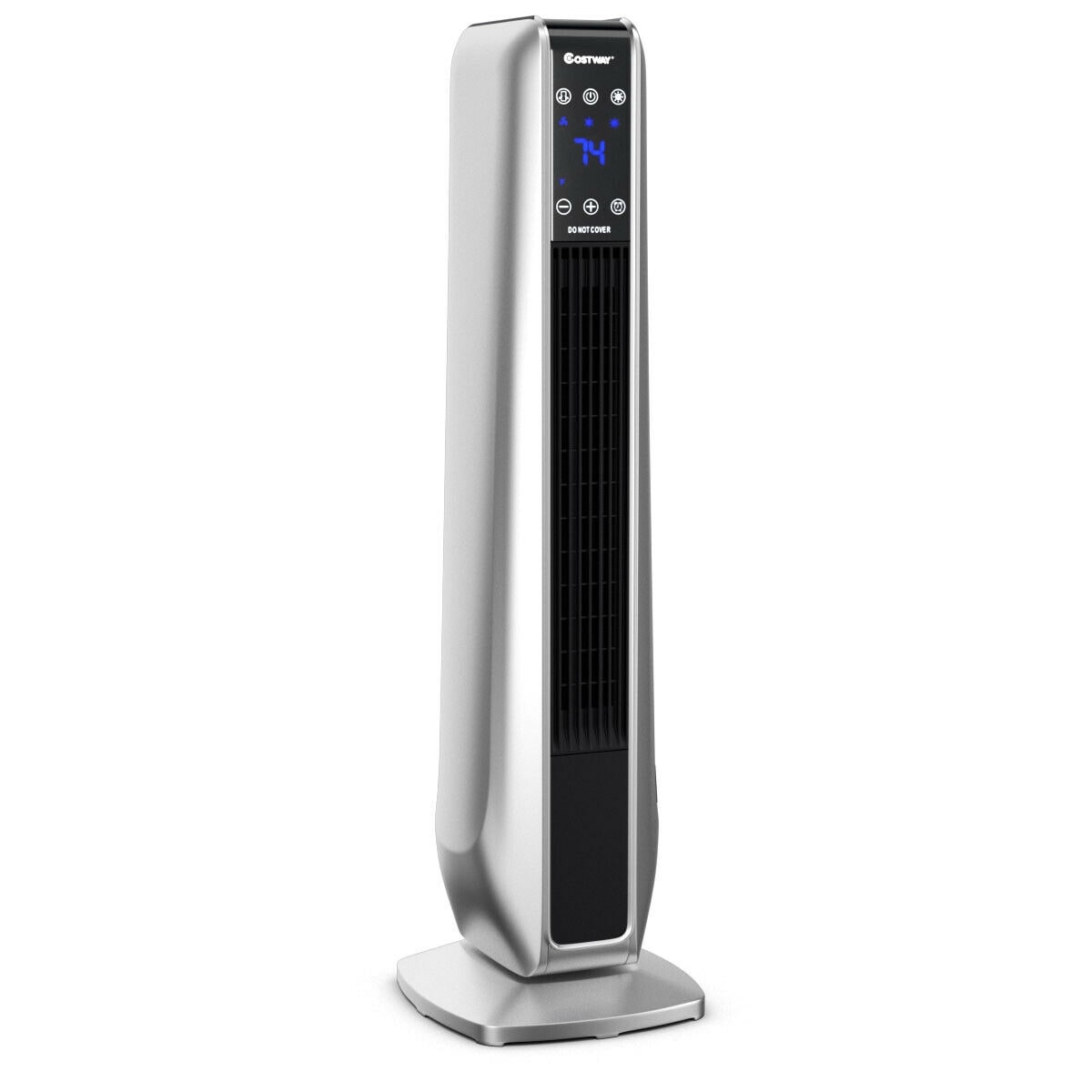 FLAMEMORE Portable Ceramic Tower Heater Oscillating Digital Display w//Remote ...