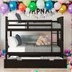 preview thumbnail 26 of 35, Full over Full Bunk Bed with Twin Size Trundle and Ladder for Bedroom Espresso