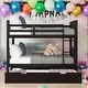 preview thumbnail 2 of 11, Modren Full over Full Bunk Bed with Twin Size Trundle and Ladder For Bedroom,Kids