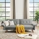 preview thumbnail 31 of 39, Modern Futon Sofa Bed, Convertible Sleeper Sofa with Tapered Wood Legs, 78.35" W, Small Split Back Sofa for Living Room
