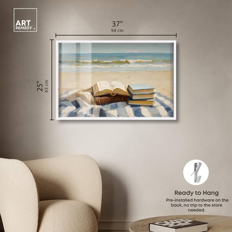 Beach Reading Shadowbox by Art Remedy