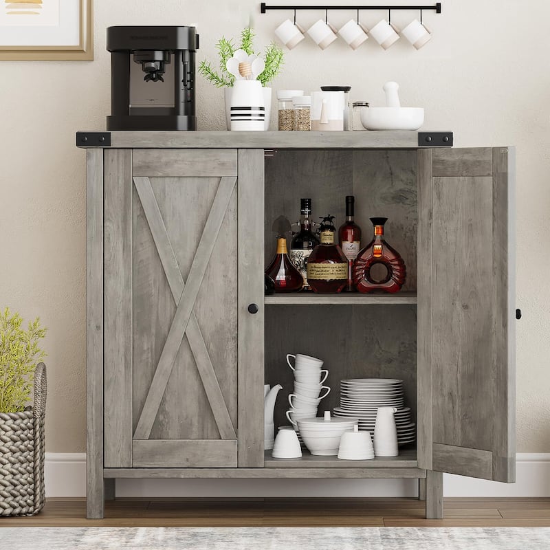Buffet Cabinet Farmhouse Storage Cabinet with Doors and Shelves
