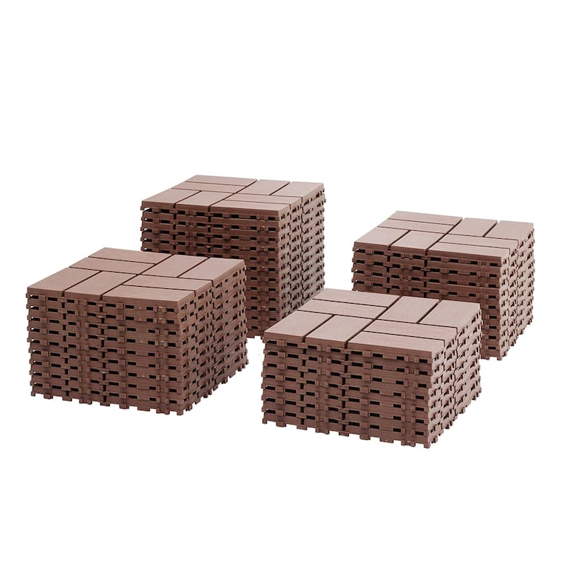1 ft x 1 ft All-Weather Outdoor Deck Tiles Garage Floor Tiles(44-Pack)