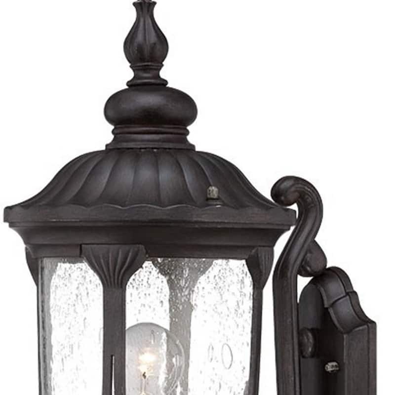 Aluminum XL Outdoor Wall Lantern Light with Seeded Glass Hardwired - 11.5” x 9” x 22.5” (D x W x H)