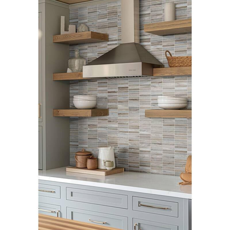 Ackland AKM-S-12X12STP-CA 12" x 12" Marble Linear Floor and Wall - Orsena