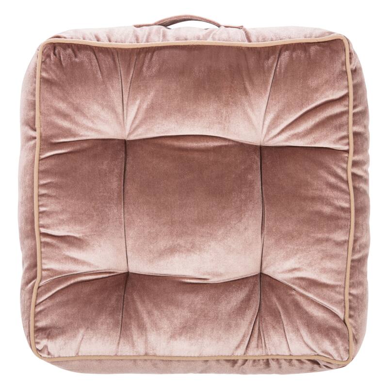 SAFAVIEH Lavonne Square Tufted Velvet Floor Pillow