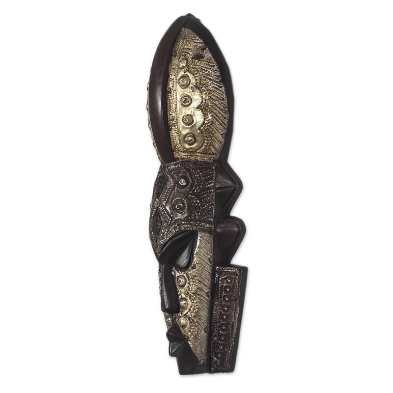 Novica Handmade Volta Chief African Wood Mask