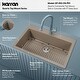preview thumbnail 55 of 59, Karran QT-812 Top Mount 33 in. Large Single Bowl Quartz Kitchen Sink Kit