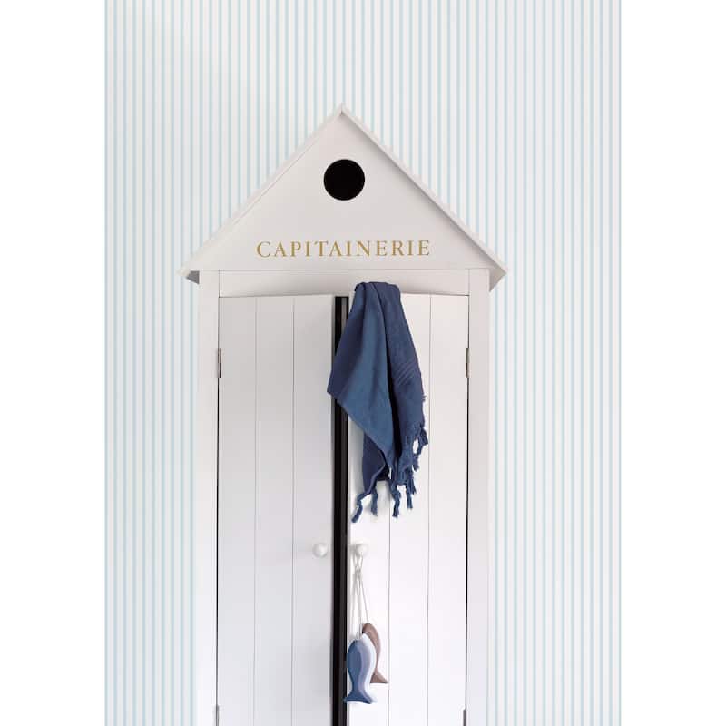 Galerie Wallcoverings Smart Stripes 2 Breton Stripe Vinyl on Non-Woven Matte Wallpaper Roll