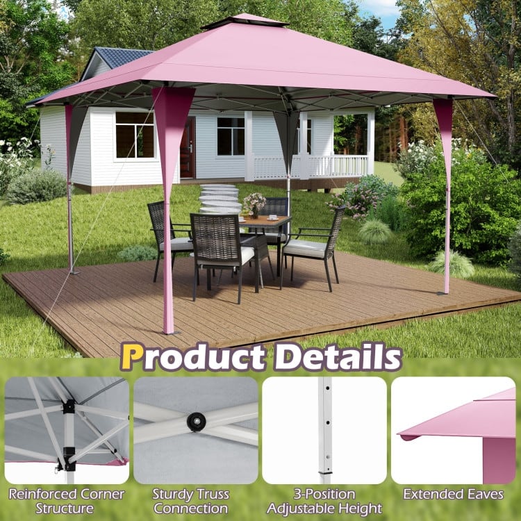 Pop up Gazebo with Portable Carrying Bag 8 Stakes and 4 Wind Ropes