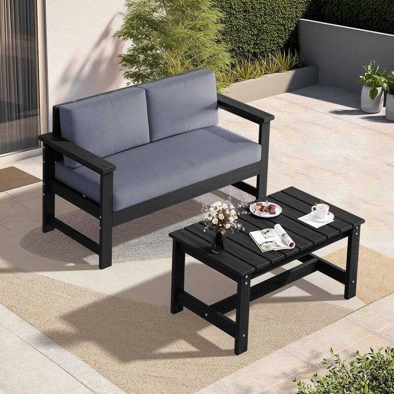 Outdoor Patio HDPE Rectangle Coffee Table