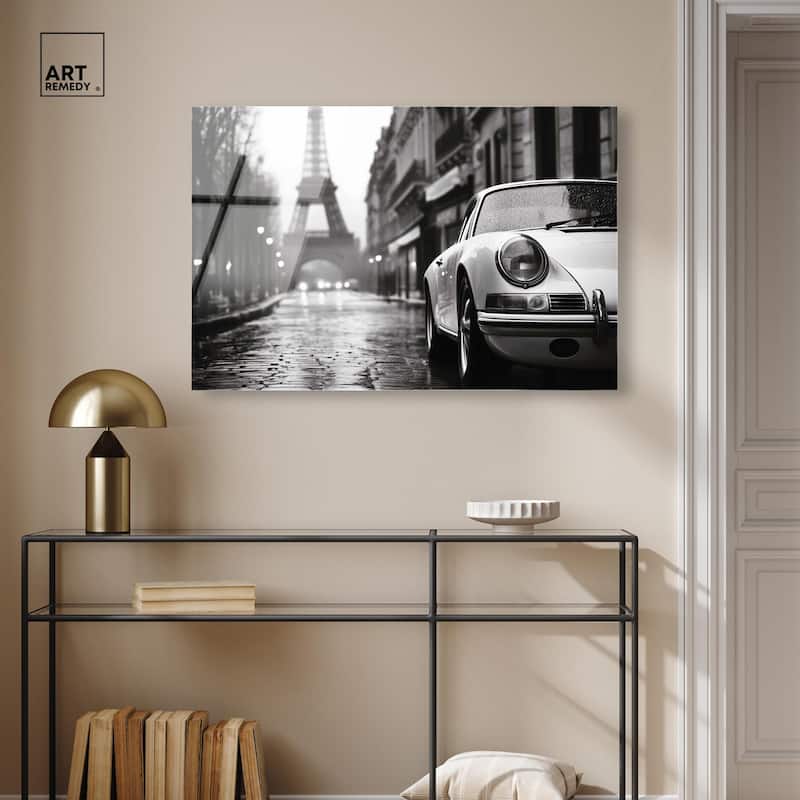 Rainy Day Paris Acrylic by Art Remedy, Ready to Hang