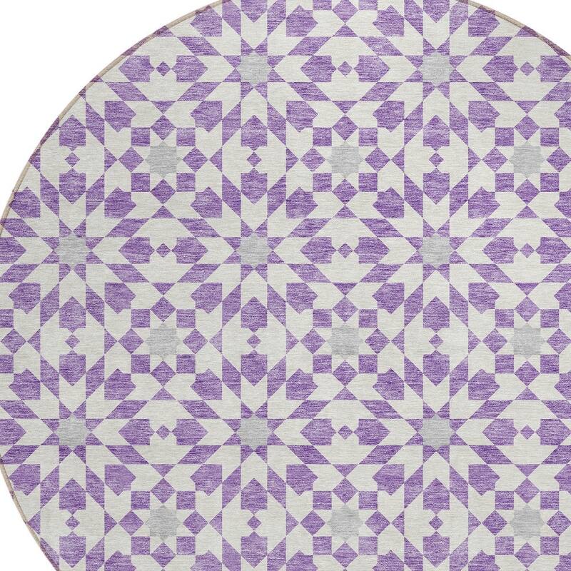 HomeRoots Floral Medallion Transitional Rectangle Outdoor Rug