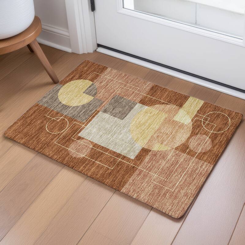 Machine Washable Indoor/ Outdoor Modern Filly Chantille Rug