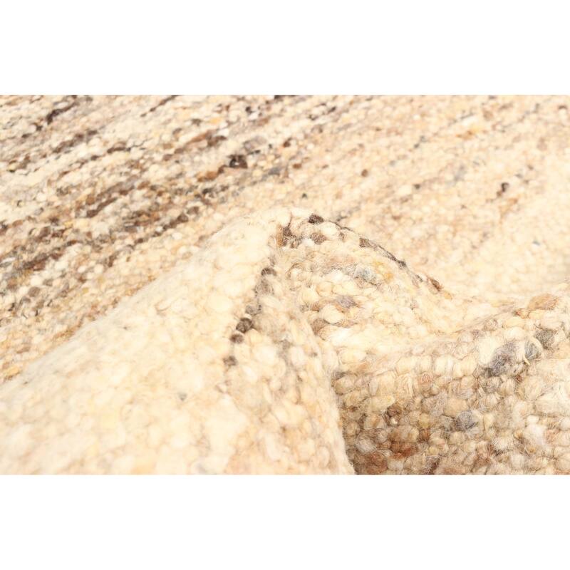 ECARPETGALLERY Braid weave Sienna Cream Wool Rug - 5'3 x 7'3