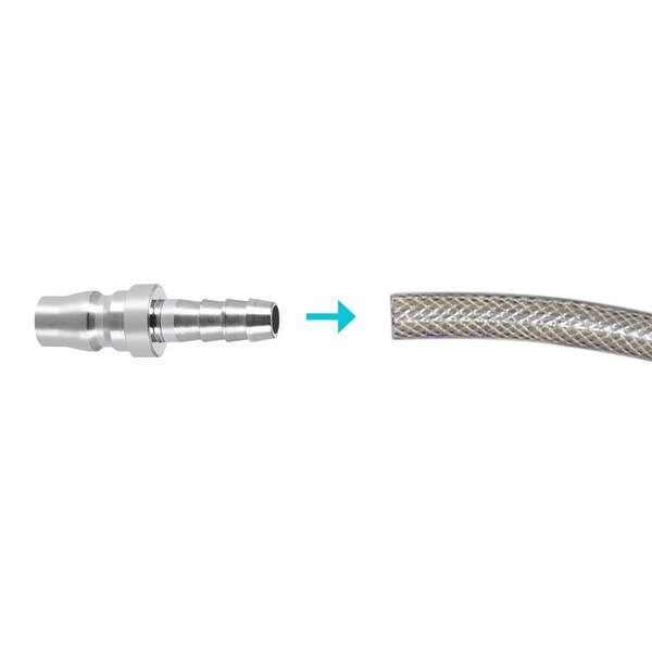 Reusable Fitting Quick Coupler 1/4" G Male x 5/16" Hose ID Air Hose Plug 2pcs 