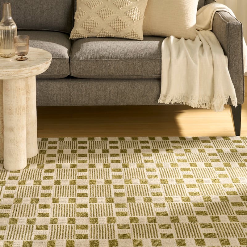 Nourison Nordic Indoor only Green Geometric Area Rug