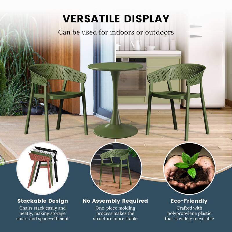 Frond and Form Outdoor Stacking Dining Armchair (Set of 2)