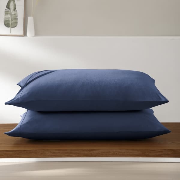 Pure Beech TENCEL™ Modal Jersey Knit Pillowcase Set - Navy - Standard