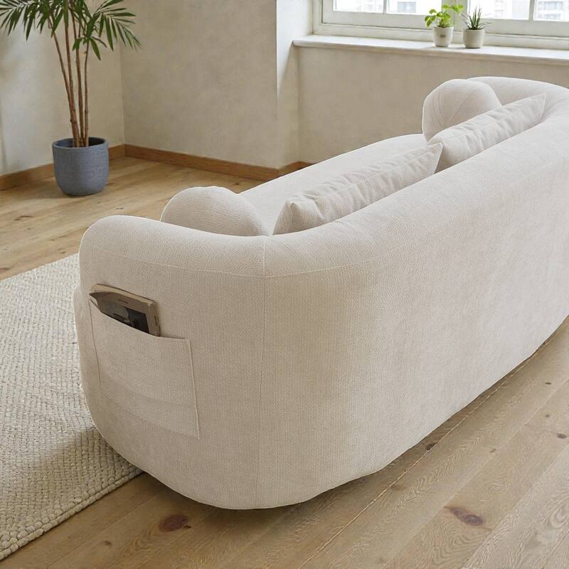 Sofa-in-a-Box Memory Foam 2-Seater Couch, Deep Seat Chenille Loveseat, No Assembly, Modern Compact Sofa for Living Room