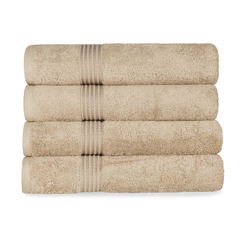 Superior Heritage Egyptian Cotton Absorbent Bath Towel Set of 4