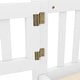 preview thumbnail 14 of 12, White Twin Size Pine Wood Floor Bed with Safety Guardrails and Door for Kids, Boys, Girls, Bedroom
